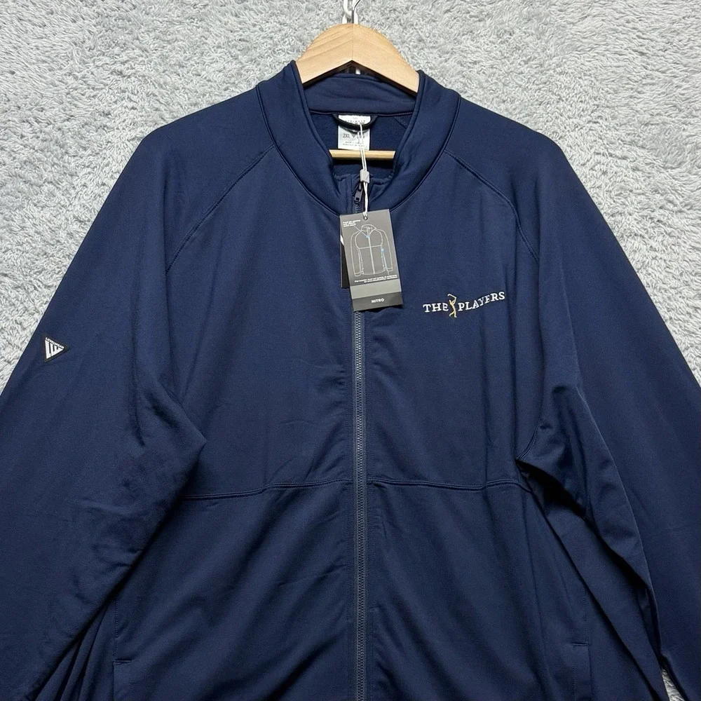 Levelwear The Players Nitro Navy Blue Jacket Mens 2XL Full Zip Fleece Lined New